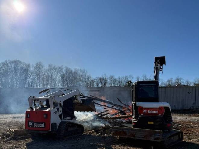 Two machines working a lot during a clearing job.
