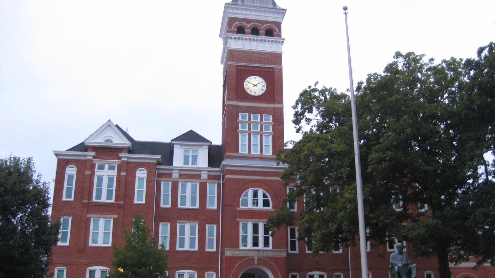 Tillman Hall and its clock tower at Clemson University, Clemson, South Carolina.